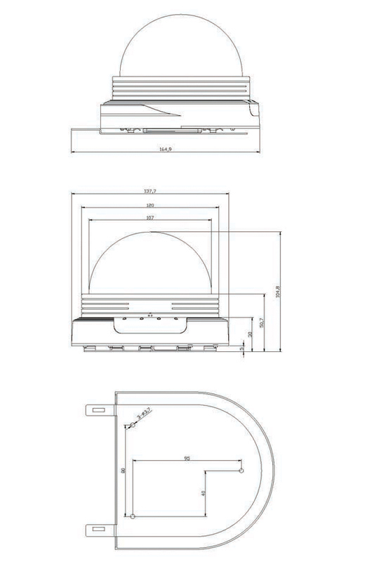 200萬高清網(wǎng)絡(luò)半球攝像機結(jié)構(gòu)圖 200萬高清網(wǎng)絡(luò)半球攝像機結(jié)構(gòu)圖