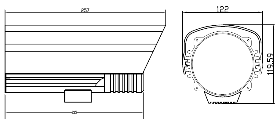 丹諾無線戶外紅外防水網絡攝像機尺寸圖