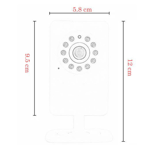 迷你高清720P無線網(wǎng)絡攝像機尺寸圖 迷你高清720P無線網(wǎng)絡攝像機尺寸圖